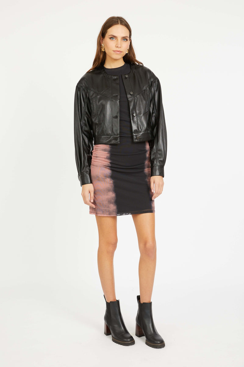 Sabrina Jacket in Black Vegan Leather