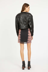 Sabrina Jacket in Black Vegan Leather