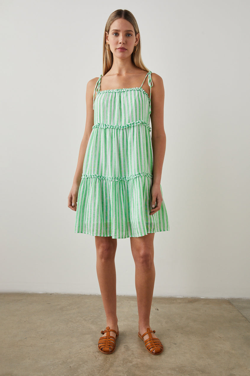 Load image into Gallery viewer, Caralyn Dress, Cayman Green Stripe
