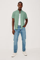 Rails Men's - Carson Shirt - Wavy Batik Aqua