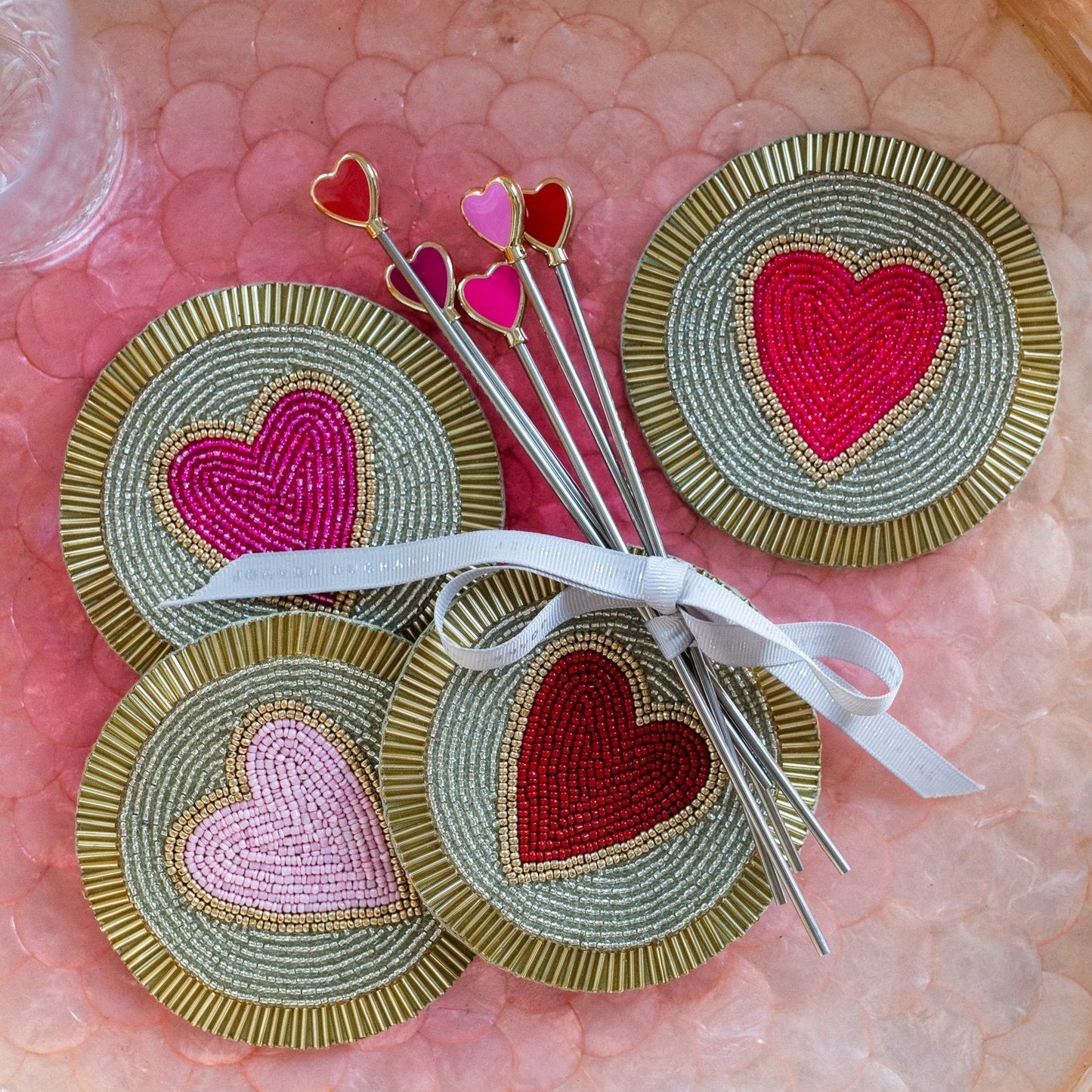 Heart coasters