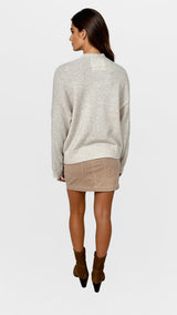 CHRLDR - Studded Star Perfect Sweater - Vintage White