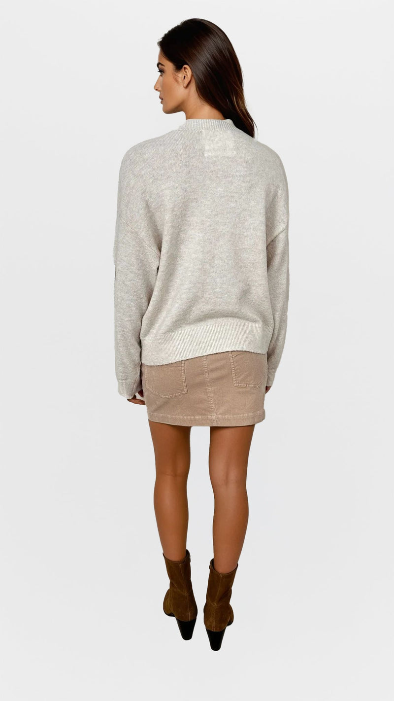 CHRLDR - Studded Star Perfect Sweater - Vintage White