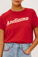 Rails - Giadzy The Classic Crew T-Shirt - Andiamo Tomato