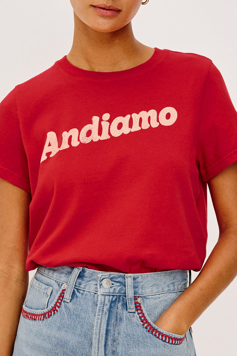 Rails - Giadzy The Classic Crew T-Shirt - Andiamo Tomato
