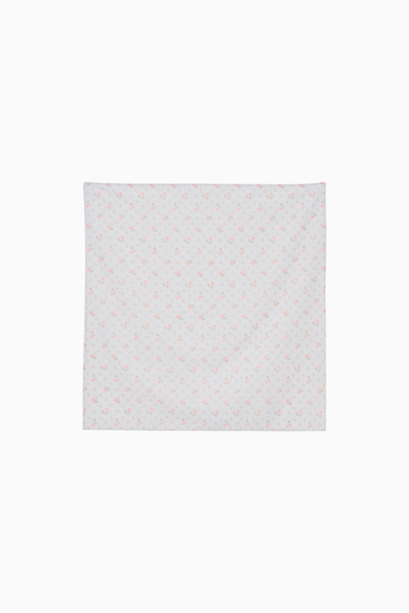 LoveShackFancy - Clem Floral Cotton Scarf - Chapparal Blue