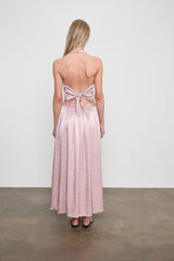 Textured Satin Halter Scarf Top