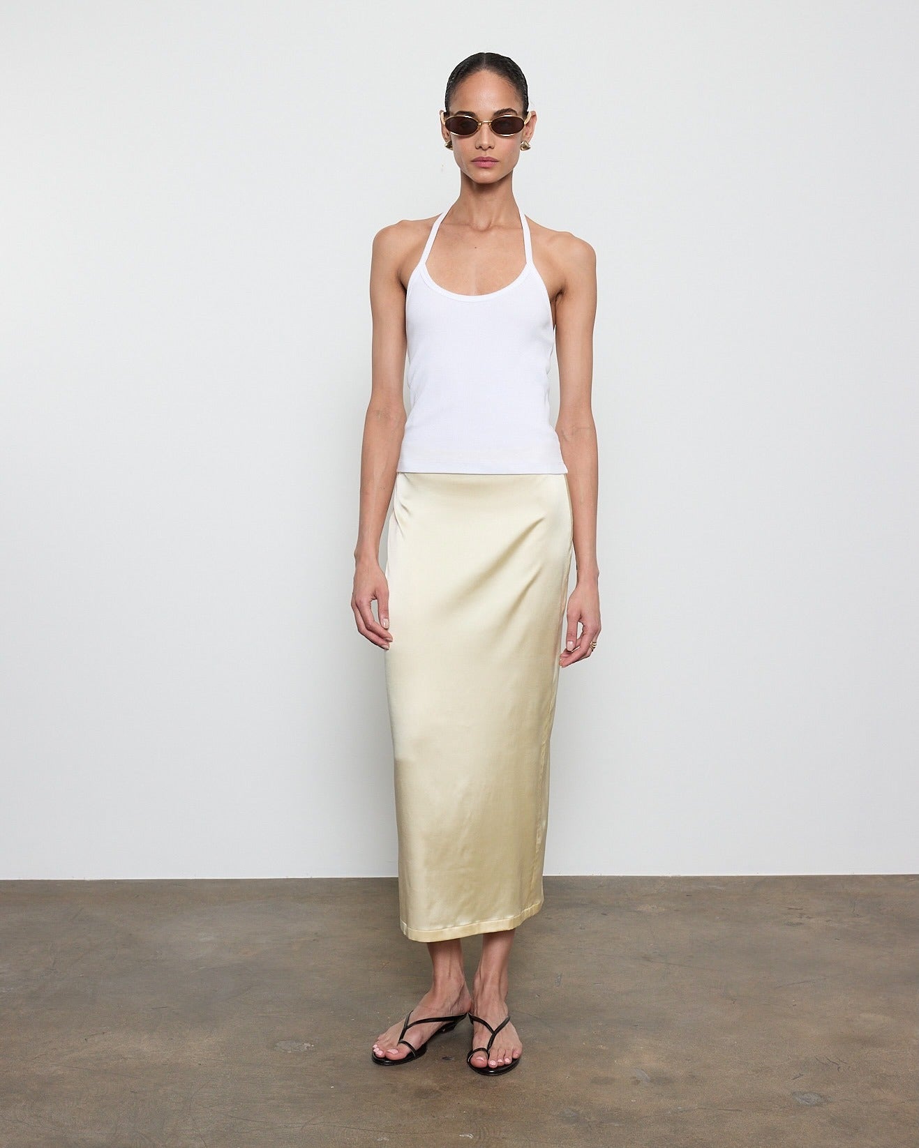 Enza Costa - Lustre Column Skirt - Flan
