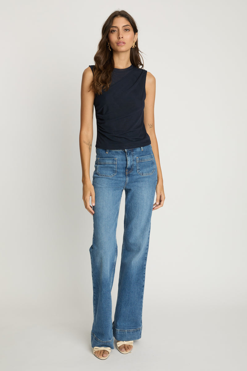 Devi Top in Navy