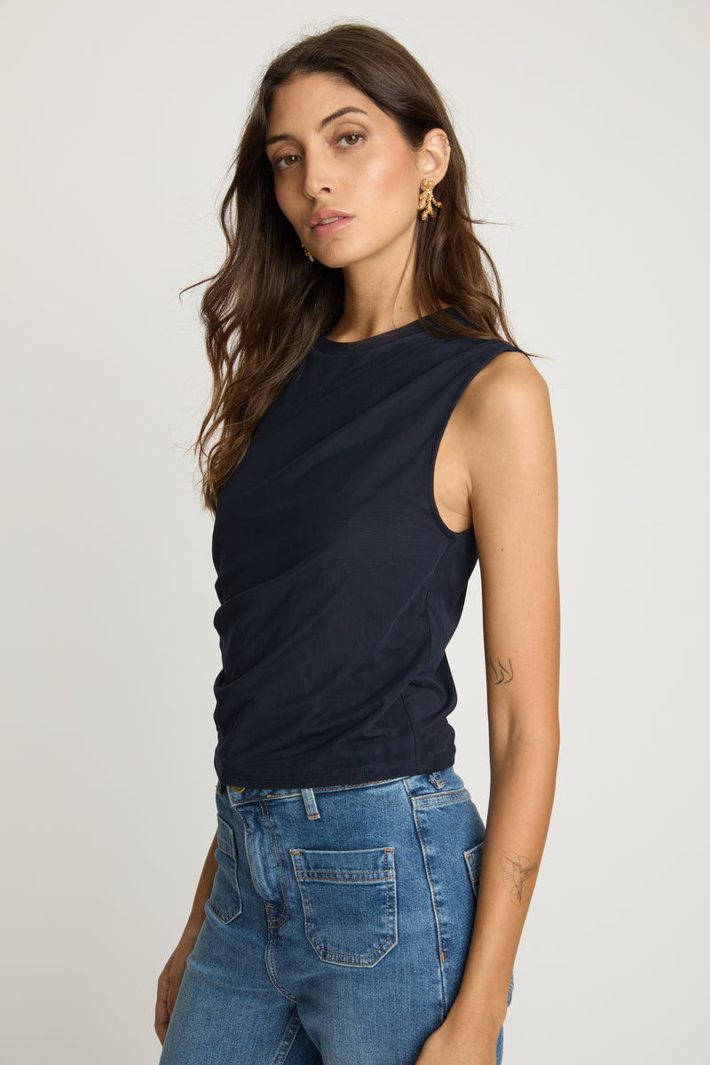 Devi Top in Navy
