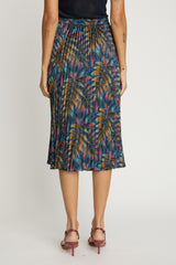 Mia Skirt in Midnight Palm