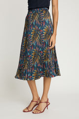 Mia Skirt in Midnight Palm