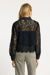 Emmie Top in Dark Navy Lace