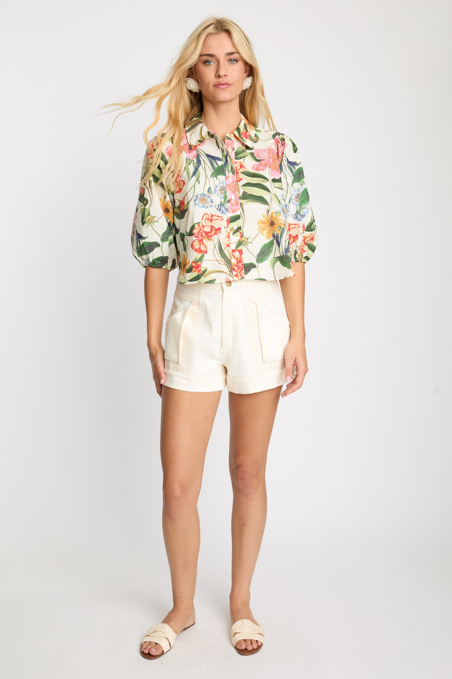 Juliette Top in Buttercream Floral