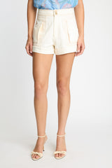 Essie Short in Cream Denim Twill