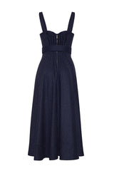 Cara Cara - Calypso Dress - Navy Chalk Stripe
