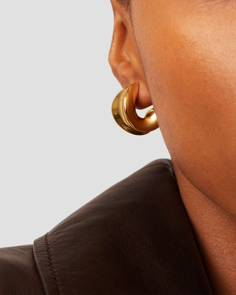 Jenny Bird - Chunky Doune Hoops - High Polish Gold