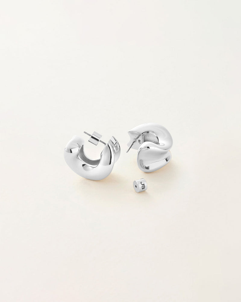 Jenny Bird - Chunky Doune Hoops - High Polish Silver