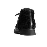 ROAM - Cloud Moto Lace-Up Boot Vegan Leather & Shearling - Black