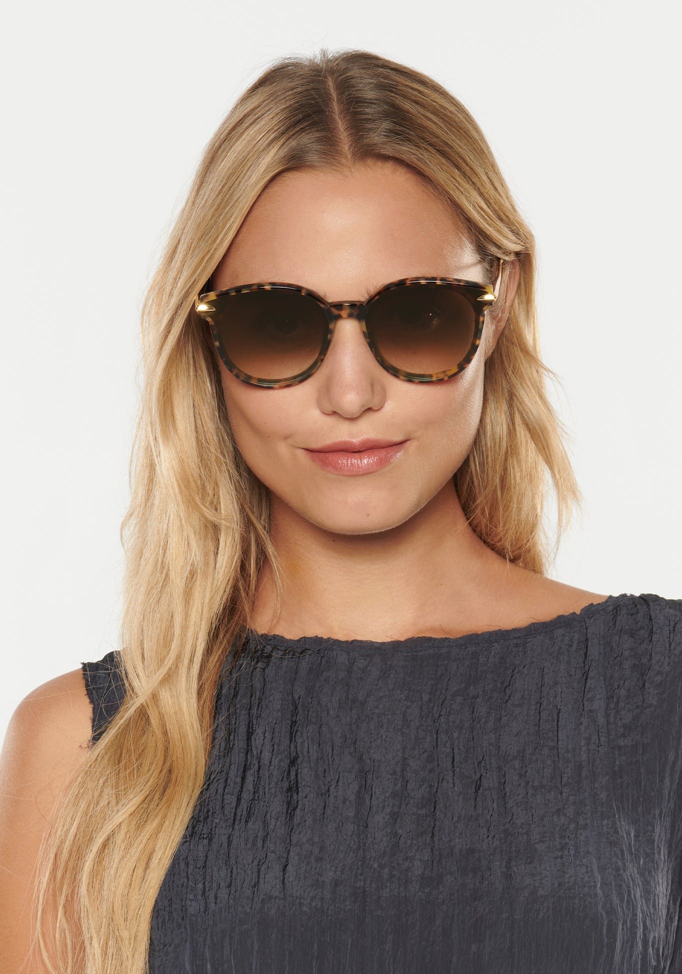 Krewe Sunglasses - Colette Nylon - Blonde Tortoise 18K