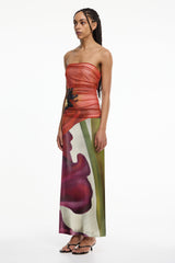 Significant Other - Sura Strapless Dress - Poppy Botanic
