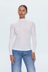 Pistola - Dara Long Sleeve Funnel Neck Top - Ecru