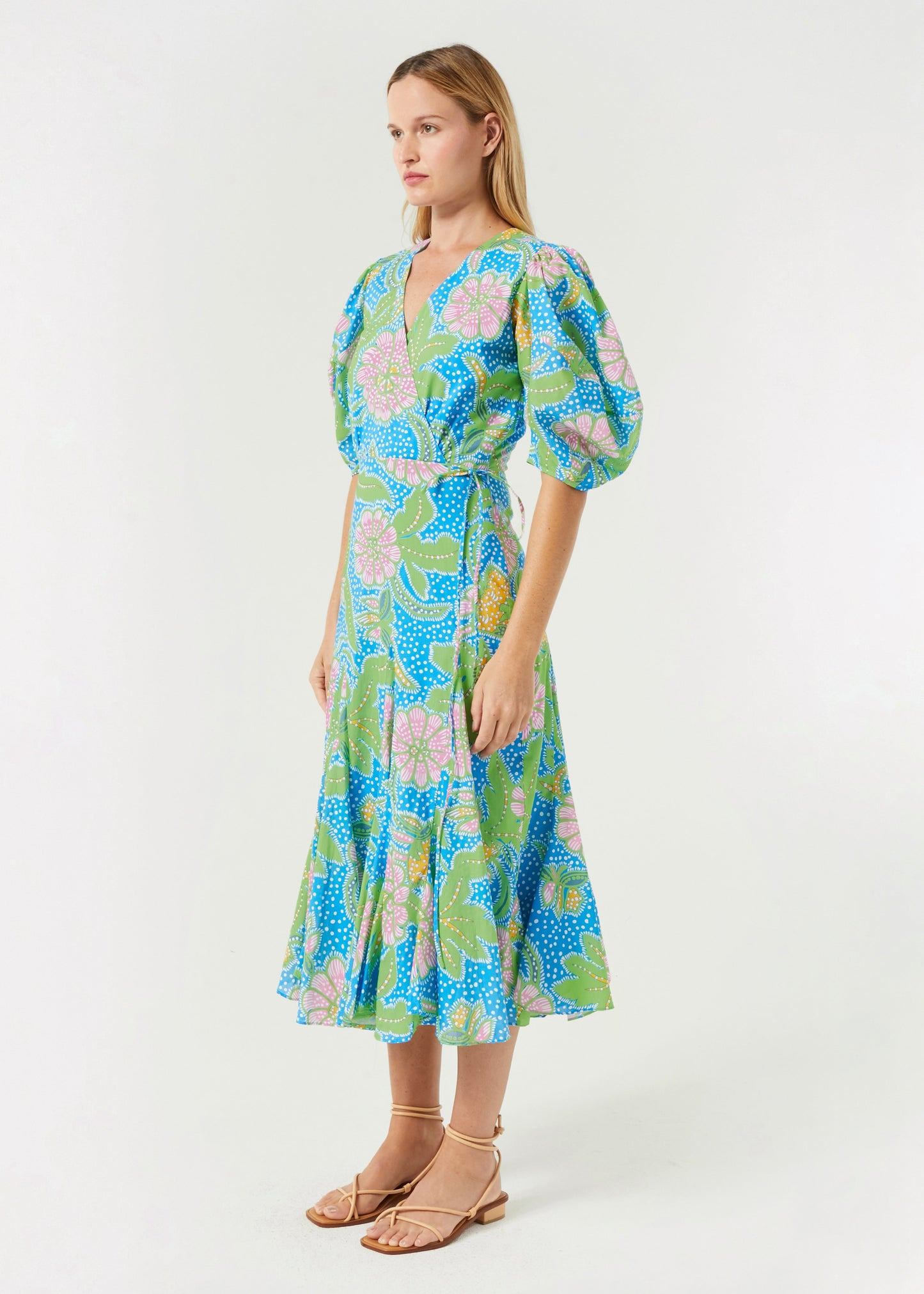 Rhode Fiona Dress, Blue Psychedelic Flower Grande