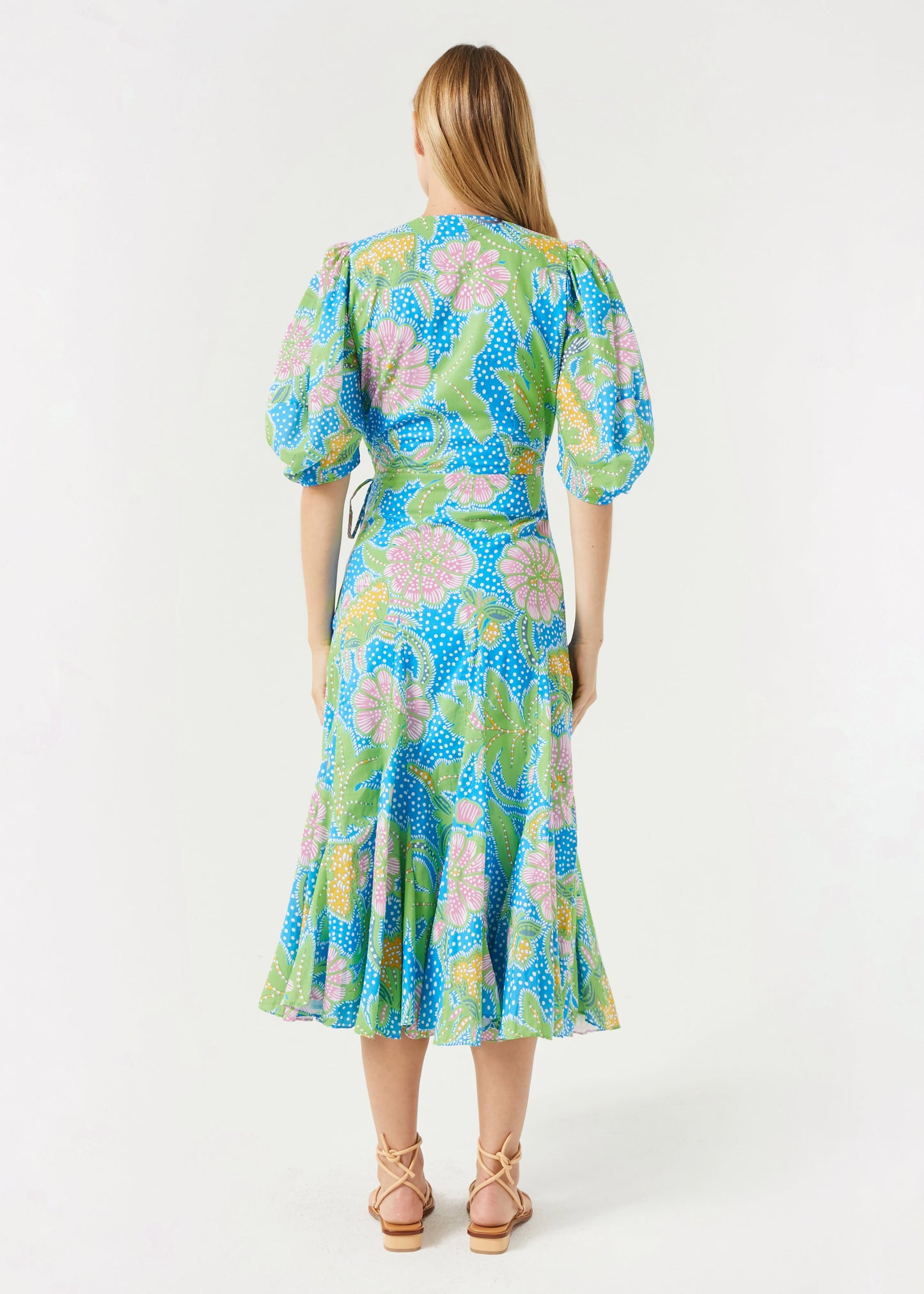 Rhode Fiona Dress, Blue Psychedelic Flower Grande