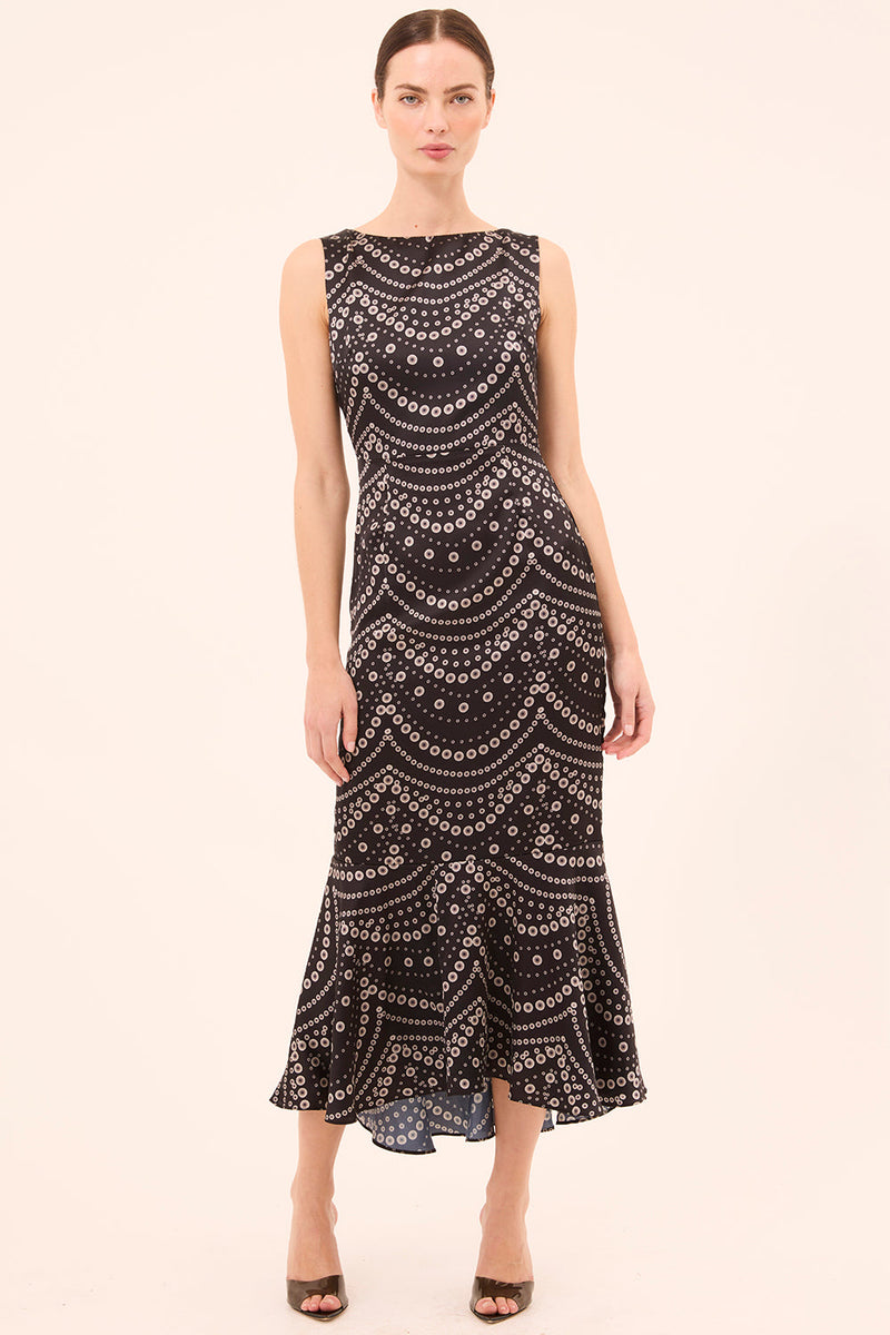 MISA Los Angeles - Patricia Dress - Stranded Pearls Satin