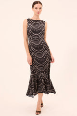 MISA Los Angeles - Patricia Dress - Stranded Pearls Satin
