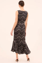 MISA Los Angeles - Patricia Dress - Stranded Pearls Satin