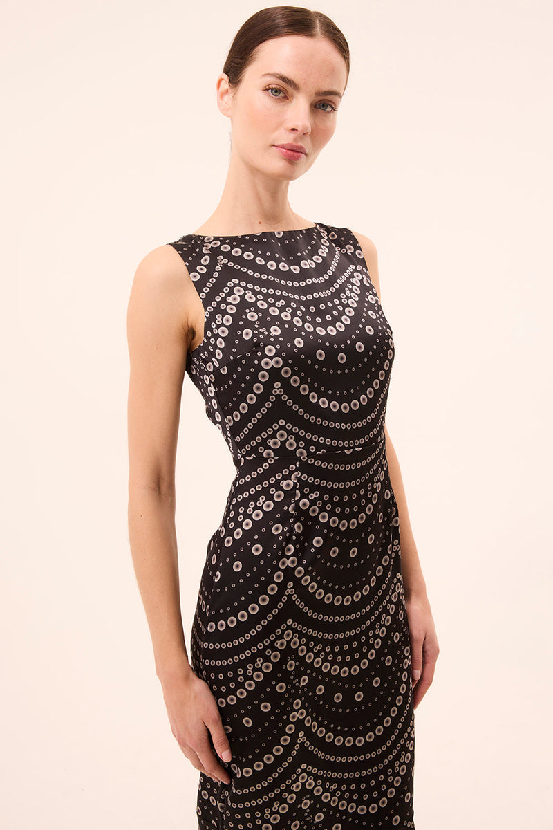 MISA Los Angeles - Patricia Dress - Stranded Pearls Satin