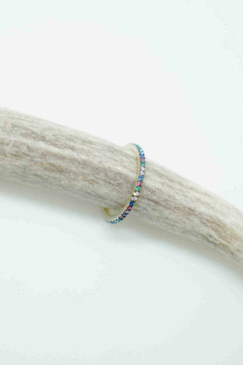 Lafayette Multicolor Crystal Eternity Band