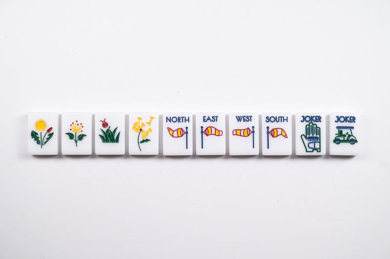 The Country Club Set -  Mahjong Tiles:  Winning White