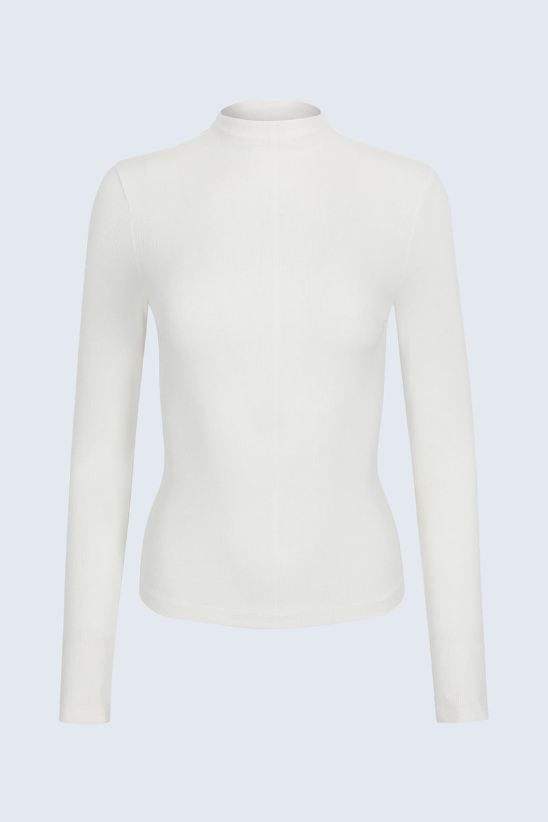 Pistola - Dara Long Sleeve Funnel Neck Top - Ecru