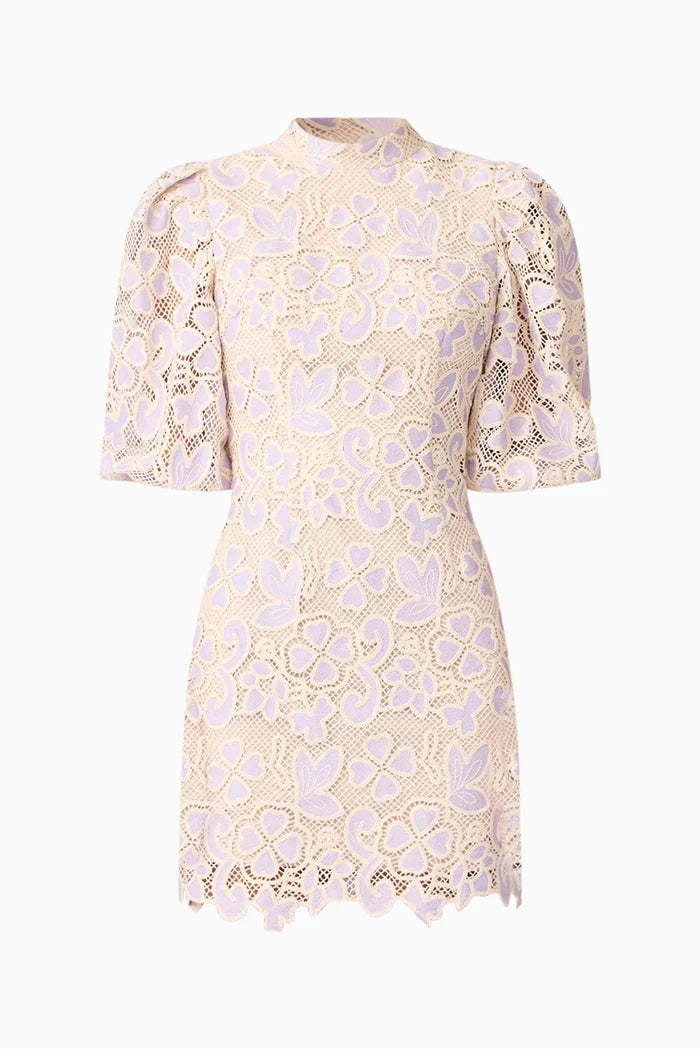 Elliatt - Jasmine Long Sleeves Mini Dress - Lilac Multi