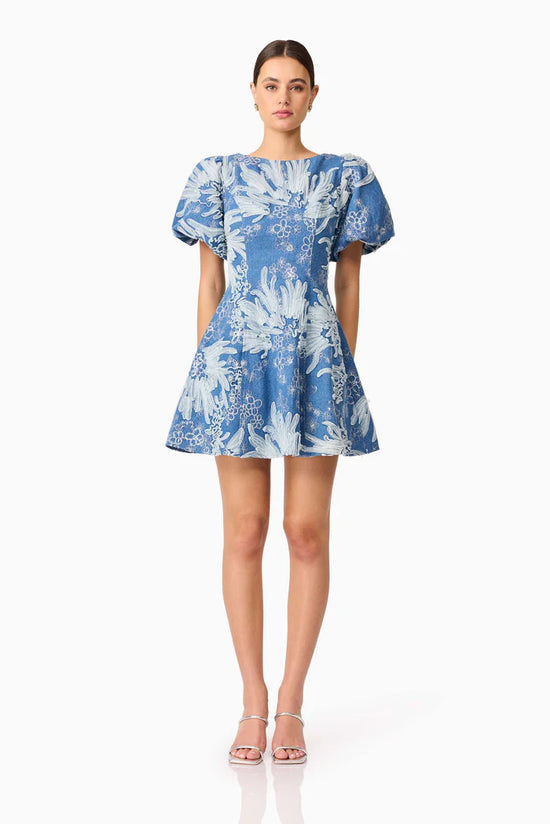 Elliatt - Anneliese A-Line Mini Dress - Blue Ivory Elliatt - Anneliese A-Line Mini Dress - Blue Ivory