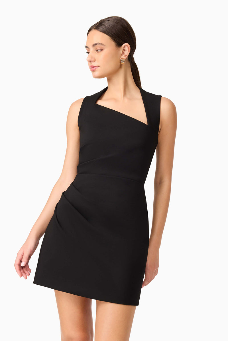 Elliatt - Alina Asymmetrical Mini Dress - Black
