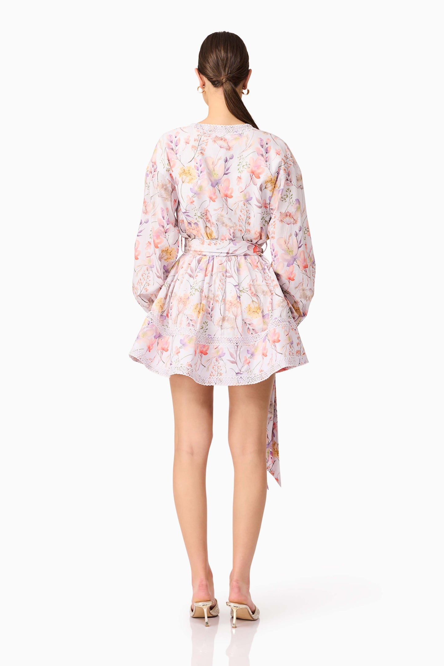 Elliatt - Ines Long Sleeve Mini Dress - Purple Floral