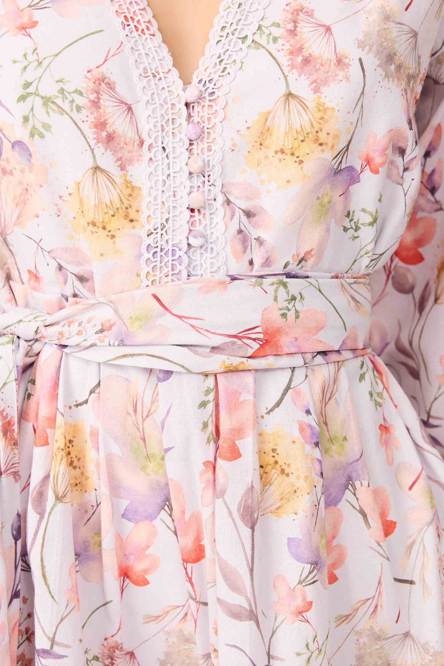 Elliatt - Ines Long Sleeve Mini Dress - Purple Floral