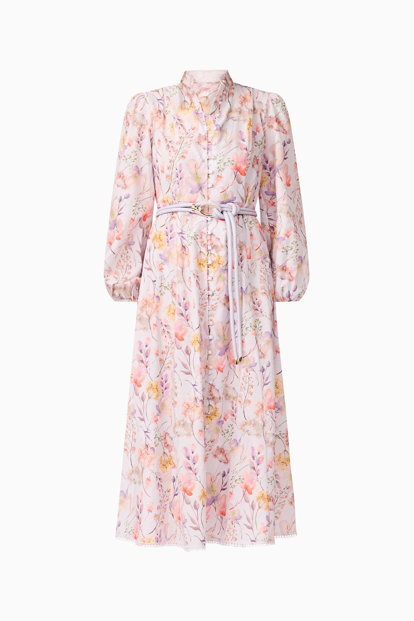 Elliatt - Ines Midi Shirt Dress - Purple Floral