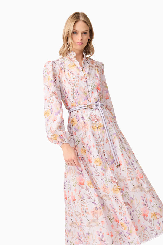 Elliatt - Ines Midi Shirt Dress - Purple Floral Jones & Daughters Elliatt - Ines Midi Shirt Dress - Purple Floral Jones & Daughters