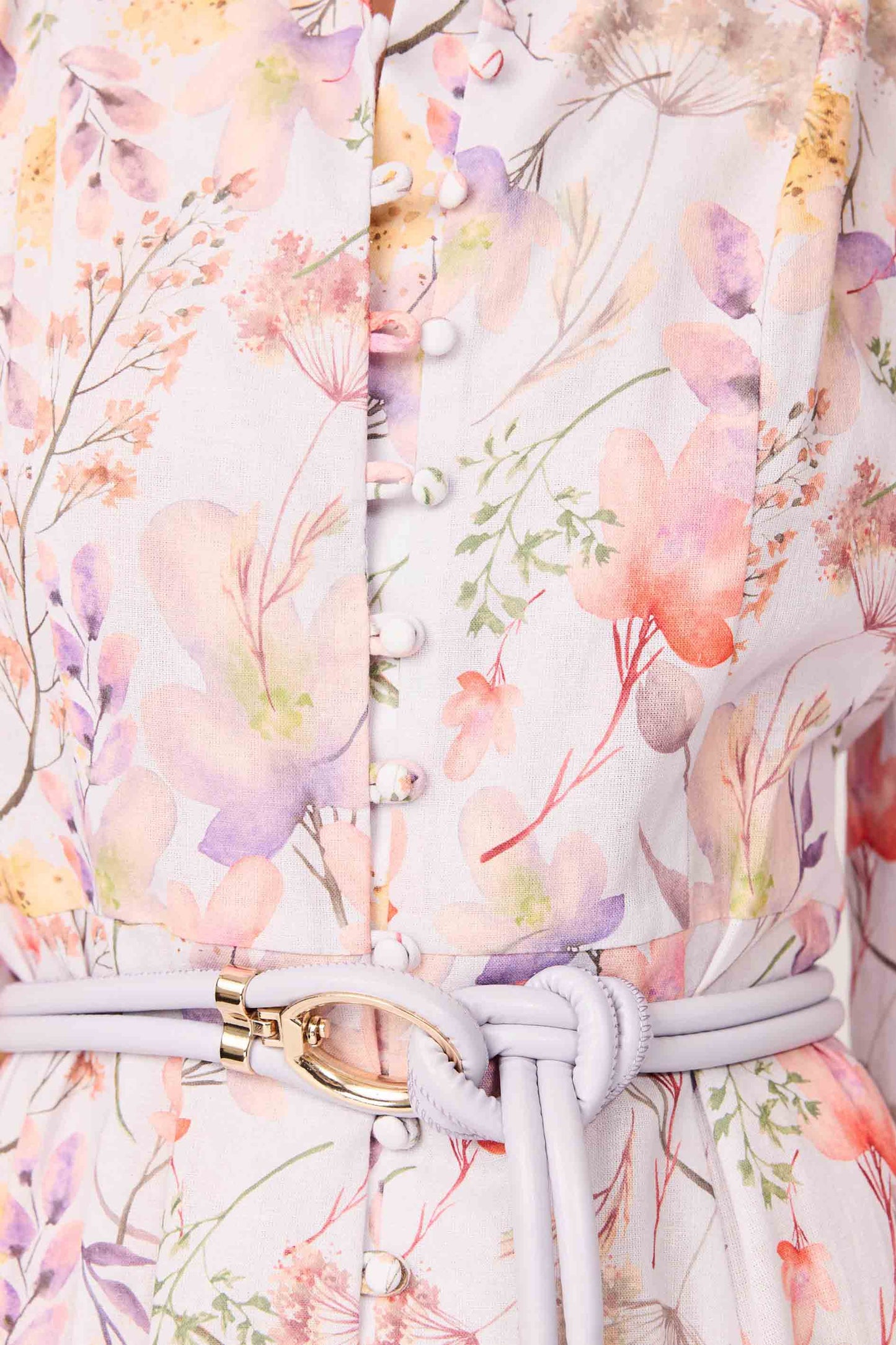 Elliatt - Ines Midi Shirt Dress - Purple Floral