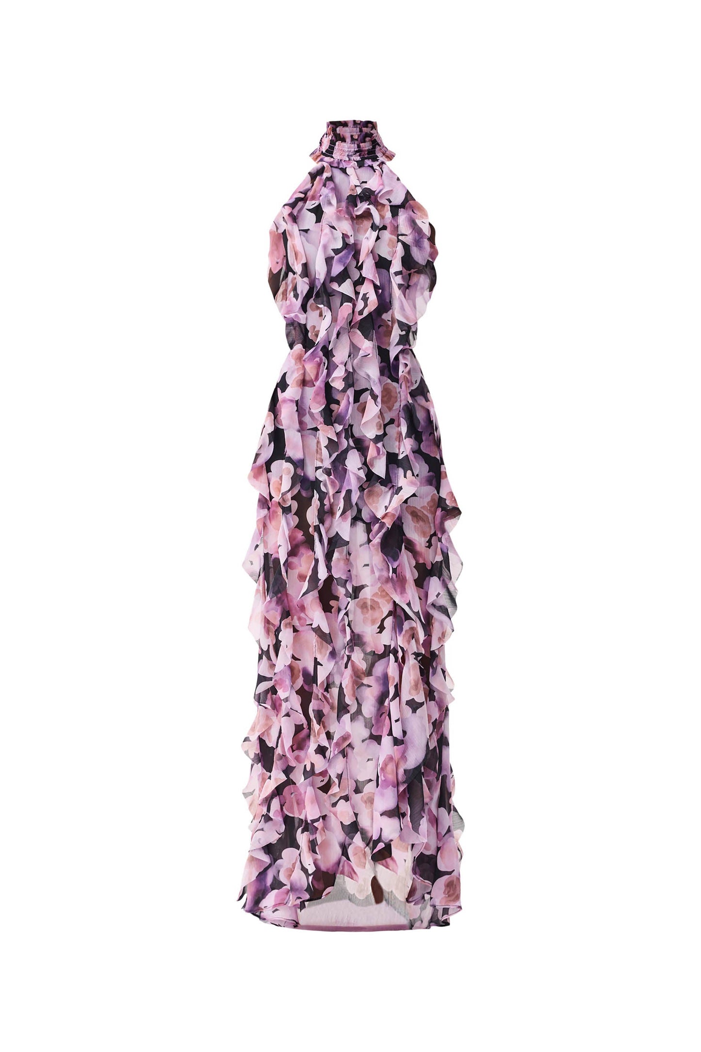 Elliatt - Solene Halter Gown - Black Lilac