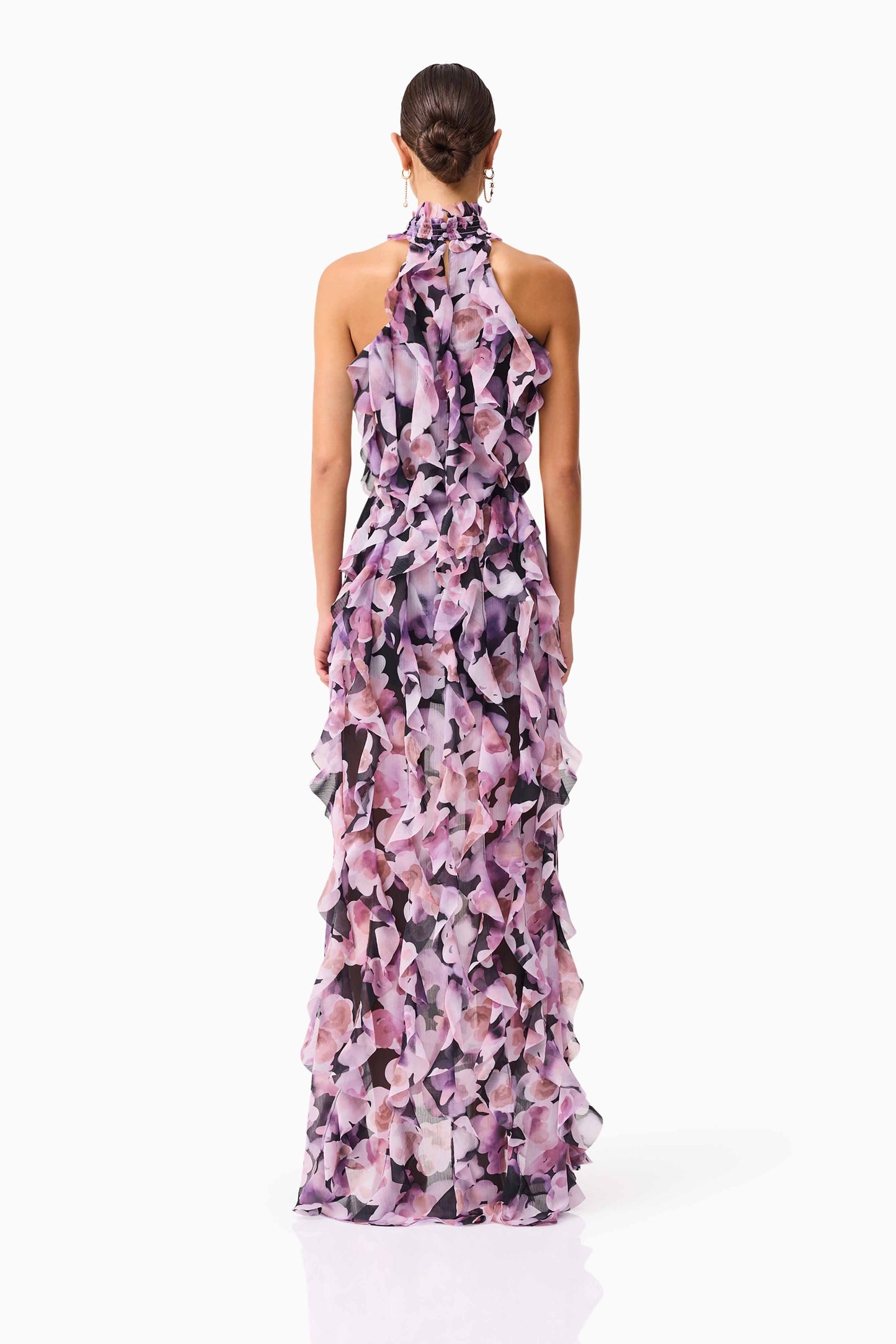 Elliatt - Solene Halter Gown - Black Lilac