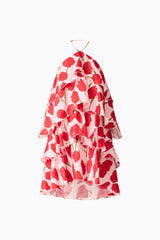 Elliatt - Melia Halter Mini Dress - Pink & Red Floral