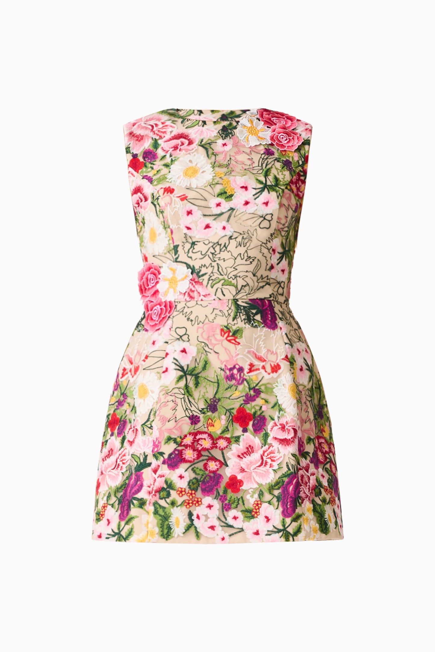 Elliatt - Flora Tulip Mini Dress - Pink & Green Floral