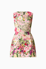 Elliatt - Flora Tulip Mini Dress - Pink & Green Floral