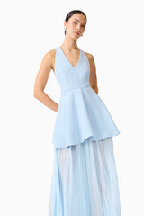 Elliatt - Anaya V-Neck Maxi Dress - Blue