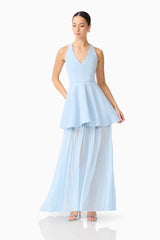 Elliatt - Anaya V-Neck Maxi Dress - Blue